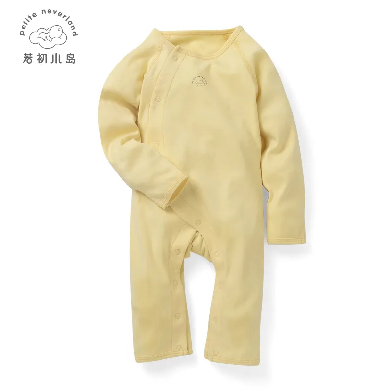 Low MOQ Plant Dyeing 100% organic cotton infant rompers baby clothes
