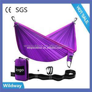 WOQI Camping en plein air étanche Ripstop Parachute Portable Nylon simple Double heureux nappers Hamac - Product Image 2