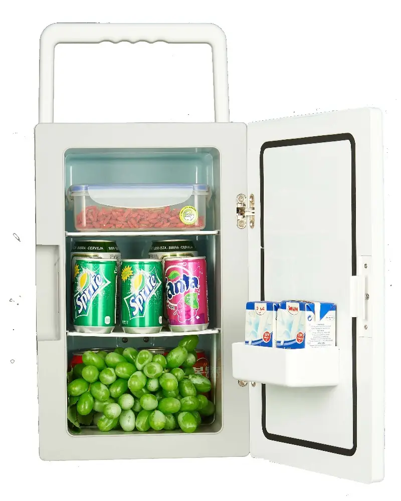 卸売新16Lポータブル冷蔵庫ac dc 12v車の家庭用ミニ冷蔵庫冷蔵庫電気クーラーとウォーマー車の冷蔵庫