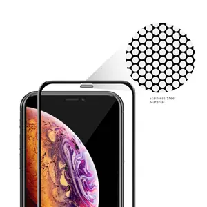 Toz Geçirmez Net 3D Için cep telefonu temperli cam için Cep telefonu aksesuarları ekran koruyucu iPhone X/Xs/ xs Max