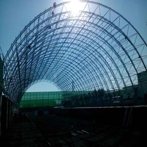 Dôme métallique à structure spatiale <span class=keywords><strong>pour</strong></span> stockage de <span class=keywords><strong>charbon</strong></span> et abri de station-service, avec plans de sécurité industrielle, fabriqué en Chine par une usine de structures en acier, à vendre - Product Image 3