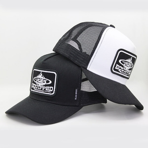 Tùy chỉnh chất lượng cao trống trucker cap Trucker mũ cho nam giới lưới và bọt thêu logo với thêu vá Trucker mũ - Product Image 3