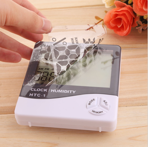 Hydromètre numérique HTC-1 avec grand écran LCD et horloge thermomètre - Product Image 2