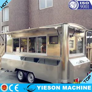 Camper van crêpe alimentaire van Yieson mobile cantine camper remorque en acier inoxydable cuisine YS-FV450