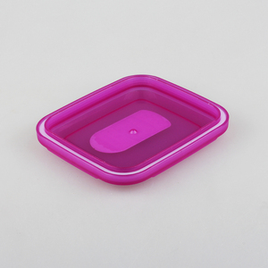 Rõ Ràng Nhựa Mới Hiện Đại Khuyến Mại Quà Tặng <span class=keywords><strong>Cube</strong></span> Kích Thước 2 Lớp Nhấp Vào Khóa Crisper Hộp Lưu Trữ Hộp & Thùng Container Thực Phẩm Có Nắp - Product Image 3