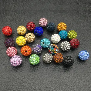 Groothandel 6 Rijen Rhinestone Pave Crystal Disco Ball Spacer Kralen 10Mm