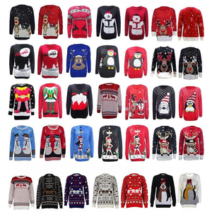 unisex doppio appuntamento cardigan brillo elfi di natale renna maglia ponticelli - Product Image 3