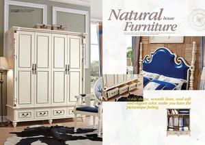 Nouveau design Américain moderne mobilier de chambre est fait de bois en chêne massif en ivoire blanc finition - Product Image 4