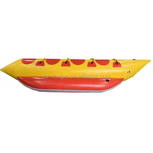 מוצרי ספורט מים מתנפח Pvc באיכות גבוהה 0.9 מ"מ דגים מעופפים סירת בננה עבור 4 אנשים