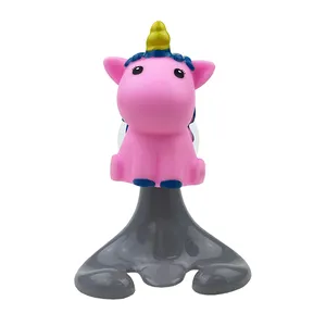 Funny 3d unicorn toothbrush holder, cute unicorn plastic bathroom sets for promotion