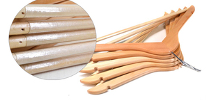 <span class=keywords><strong>Cintre</strong></span> en bois <span class=keywords><strong>antivol</strong></span> de qualité supérieure pour hôtel, avec pinces métalliques, pour vêtements/manteaux/chemises ! ! - Product Image 6