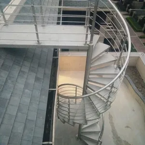 आधुनिक आउटडोर जस्ती सर्पिल सीढ़ी लोहे कीमत