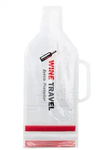 Пластиковый пакет для защиты винных бутылок с ручкой из ламинированного ПВХ Пузырькового материала