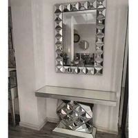 Table de console murale de style italien avec miroir récemment fait à la main
