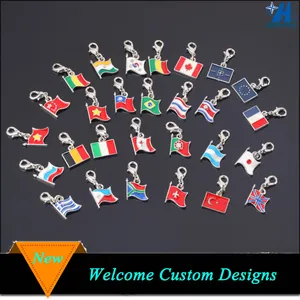 Mode-sieraden Wereld Vlaggen Chams Enamel Charm Wereldwijd Vlag Charm In Bulk