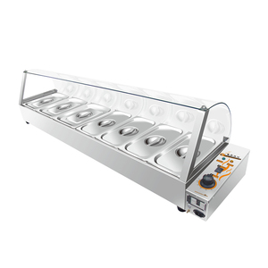 Calentador de alimentos para Buffet comercial, 9 sartenes eléctricas, contador de alimentos para cocinar - Product Image 4