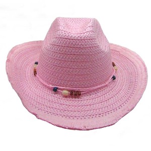 Sombrero de vaquera y vaquero de paja de papel promocional para hombres, mujeres y niñas, para deportes informales, pesca, viajes, fiestas de verano - Product Image 1