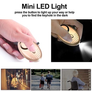 Commercio all'ingrosso di sicurezza personale allarme di autodifesa portachiavi in lega accessori <span class=keywords><strong>protezione</strong></span> autodifesa con luce a LED forte per le donne - Product Image 5