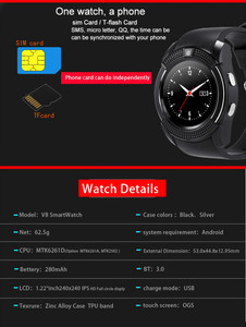 Reloj elegante del bluetooth del teléfono al aire libre con la llamada del G / M - Product Image 6