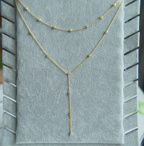 Silver Gold Plated Micro Pave CZ Long <strong>Y</strong> <strong>Necklace</strong> with Multi-Layered <strong>Y</strong>-Choker for Women for Weddings Gifts - Product Image 6