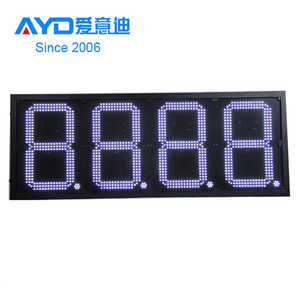 Mexico bán lớn 18inch Hight màu trắng sáng trạm xăng Led giá đăng 7 đoạn dẫn Màn hình hiển thị - Product Image 2