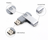 Unidad Flash USB 3.0 Giratoria de Alta Velocidad de 64 GB con Logotipo Personalizado, Pendrive con Clip Giratorio de 16 GB y 32 GB