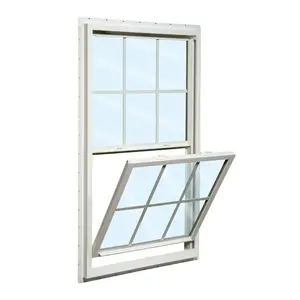 单窗格滑动窗口白色外部单挂窗口为房子 UPVC 滑动窗口设计