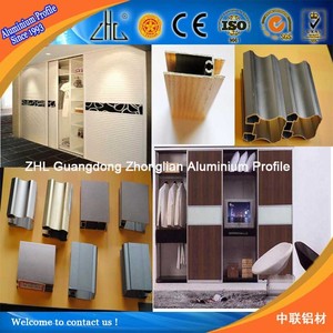 Hot!!! Nhôm Hồ Sơ Đùn Nhôm Hồ Sơ, Trượt Cửa Tủ Quần Áo Đường Ray, Nhôm Tủ Quần Áo Cửa Khung - Product Image 3