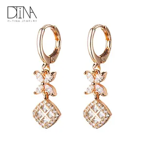 DTINA ทองชุบประดิษฐ์ Cubic Zirconia จี้ต่างหูสำหรับสาว