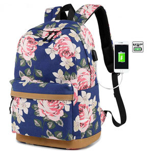 flower print backpack