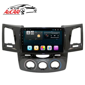 AuCAR 9 "אנדרואיד 10 מגע מסך רכב סטריאו GPS ניווט נגן DVD לרכב רדיו וידאו ראש יחידה עבור טויוטה fortuner 2008-2013