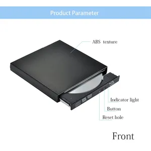 Externe Slim Bluray brander USB 2.0 BD-RE CD/DVD RW Writer Spelen 3D 4K Blu-ray Disc voor Laptop notebook Netbook PC