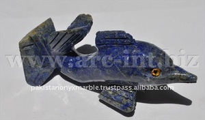 Figuras de lapislázuli con gemas naturales, escultura de pescado, lapislázuli, figuras de animales, figuritas y pájaros artesanales, hechas a mano - Product Image 2