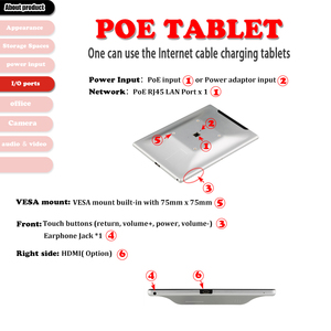Quad Core android <span class=keywords><strong>tabet</strong></span> 10.1 pouce POE RJ45 tablet pc - Product Image 5