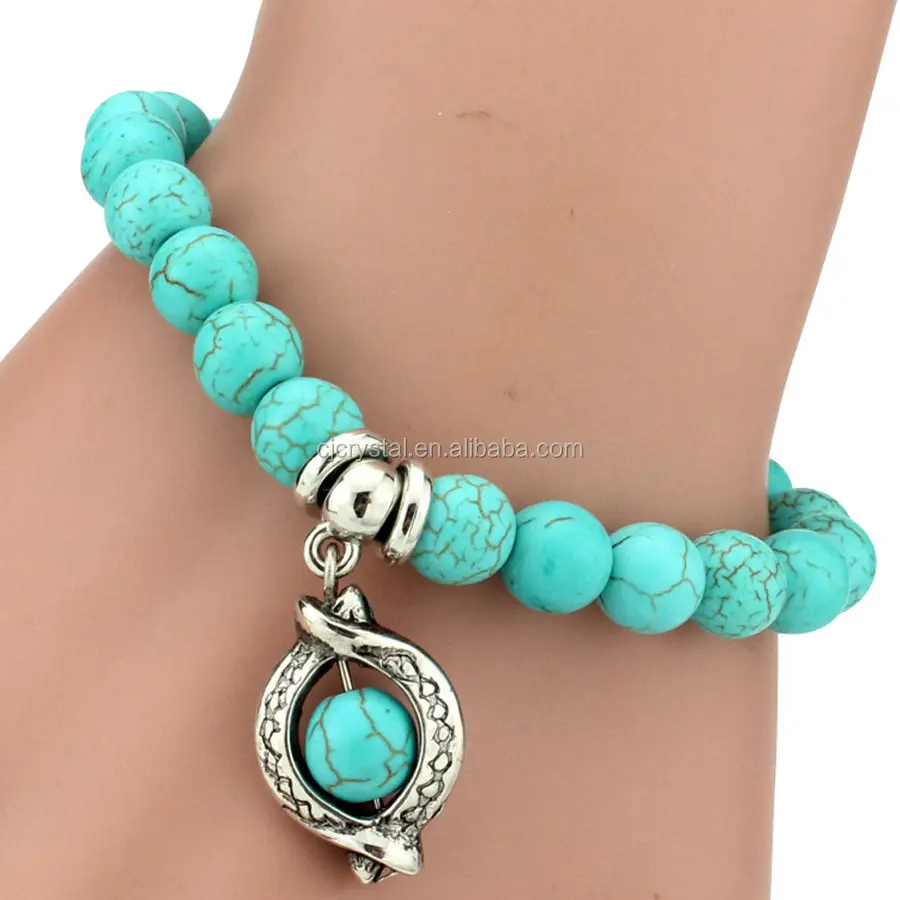 Fashion charm Bohemian turquoise bracelets pendants bracelets for men jewelry handmade beads bracelets