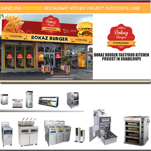 Küresel Popüler Hızlı Gıda Zincirler Restoran Mutfak Ekipmanları Sayacı Tasarım/Kavrulmuş Tavuk ve Burger Yapma Makinesi - Product Image 3