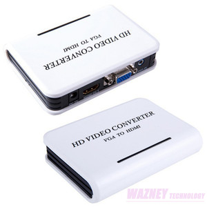 <span class=keywords><strong>Adaptateur</strong></span> de convertisseur vidéo Audio VGA <span class=keywords><strong>vers</strong></span> <span class=keywords><strong>HDMI</strong></span> HD HDTV 1080P pour PC portable DVD - Product Image 2