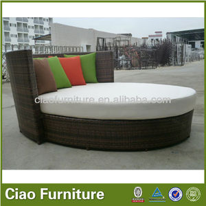 Pas cher loisirs <span class=keywords><strong>jardin</strong></span> meubles en rotin <span class=keywords><strong>transat</strong></span> patio ronde sunbed - Product Image 1