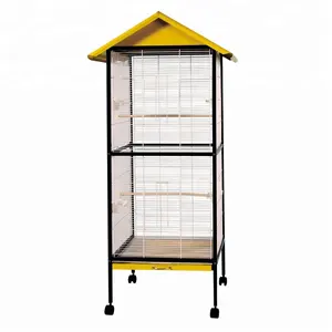 8624 gold white black color bird cage deco flat pack for parrot pet cage