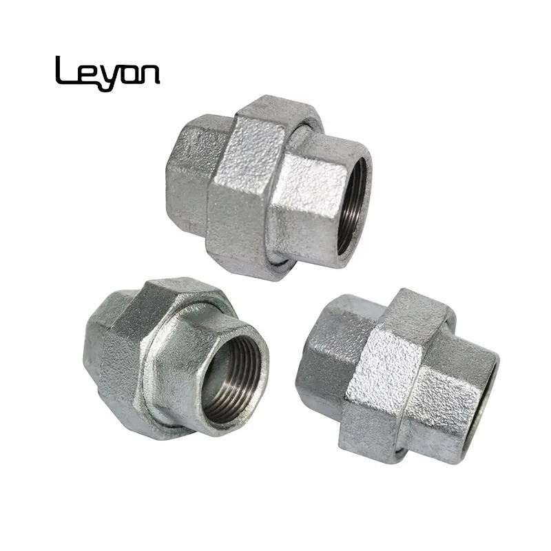 union fitting plumbing tools and equipment female threaded 1" galvanized 330 union equal malleable union for gas