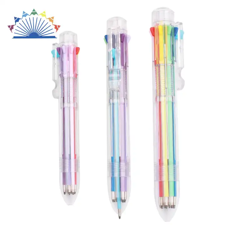 Novelty Multicolor Ballpoint, 8 Multicolor Pen Stationery