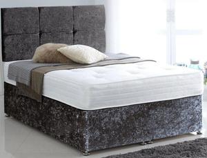 Funda Elástica para Base de <span class=keywords><strong>Cama</strong></span> Diván, Cubre Colchón de Terciopelo Arrugado, Fácil de Ajustar - Product Image 2
