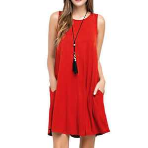 2018 Sexy Vestiti di Estate del <span class=keywords><strong>Cotone</strong></span> Femminile Solido Allentato Casuale Delle Donne del Vestito Una Linea di <span class=keywords><strong>Mini</strong></span> Abiti Plus Size - Product Image 5