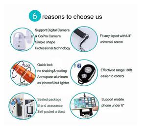 New CELLer Fotopro Xách Tay Nối Dài Mini Monopod + Có Thể Điều Chỉnh Người Giữ Điện Thoại Không Dây Từ Xa Shutter + Monopod + Moun - Product Image 2