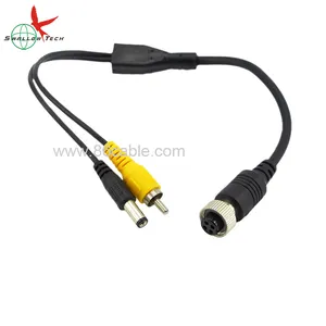 4 pin aviation to RCA car security camera cable for backup camera