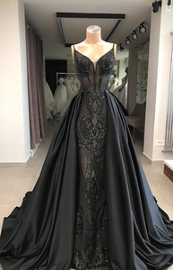 Asiatico <span class=keywords><strong>Nero</strong></span> <span class=keywords><strong>Lungo</strong></span> Banchetto Della Cinghia di Spaghetti del Modello Del <span class=keywords><strong>Vestito</strong></span> Da Sera - Product Image 2