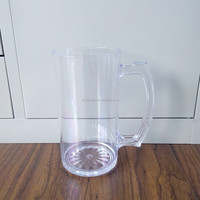 Tasse tankards en plastique extensible, pour bière glacée avec logo imprimé, 1 pièce