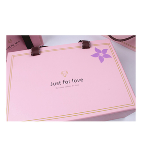 Pequeña Rosa melocotón anillo caja de lujo de alta calidad reciclar cajón deslizante estilo cinta perfume bolsa de papel - Product Image 3