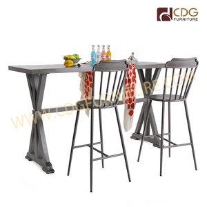 Tình cảm Nhôm <span class=keywords><strong>Pub</strong></span> Cafe Nhà Hàng Bảng Cao Thiết Kế Hiện Đại Pháp Nhôm <span class=keywords><strong>Bar</strong></span> Ghế Đẩu Bảng Và Ghế Cho Câu Lạc Bộ Thanh Furnitu - Product Image 2