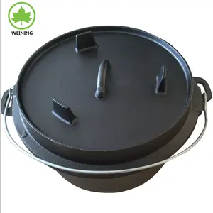 4.5QT 6QT 9QT 12QT Outdoor Camping Preseasoned Gietijzeren Nederlandse Oven